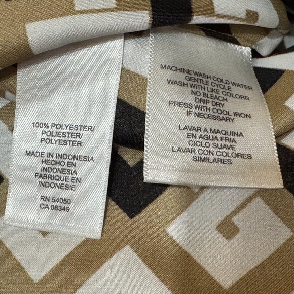 JONES NEW YORK Signature Button-Down Pointed Collar Blouse, Geometric Multi, L - Picture 15 of 16